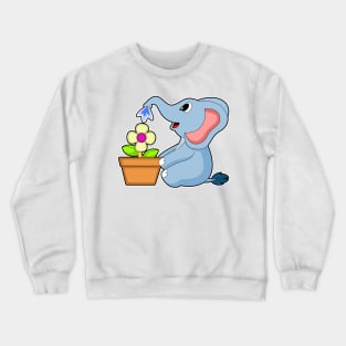 Elephant Plant pot Flower Crewneck Sweatshirt